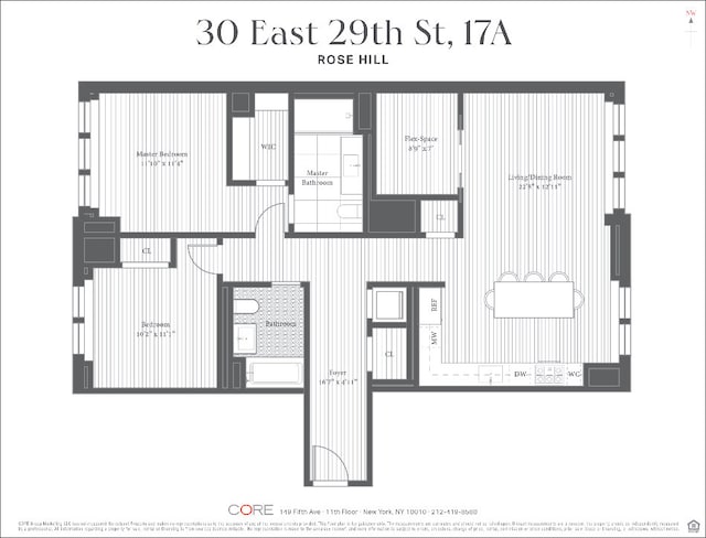 30 E 29th St Unit 17A, New York City NY, 10016, 2 bedrooms, 2 baths condo for sale