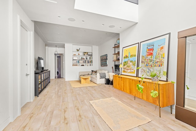 interior space featuring light wood-style flooring