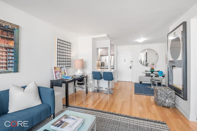 living room featuring hardwood / wood-style floors