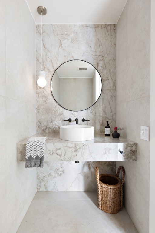 bathroom with vanity