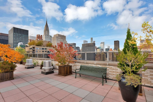 300 E 40th St Unit 31S, New York City, NY 10016 - view of patio featuring a view of skyline