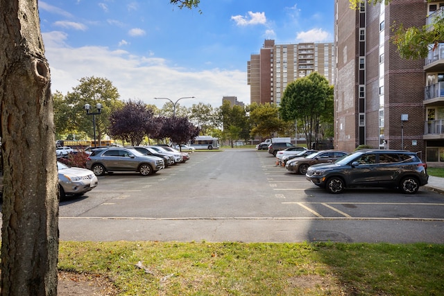 view of uncovered parking lot