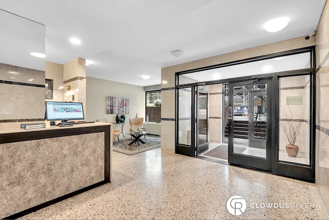 reception area featuring french doors