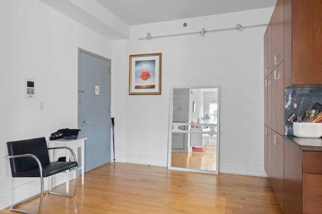 interior space featuring light hardwood / wood-style flooring