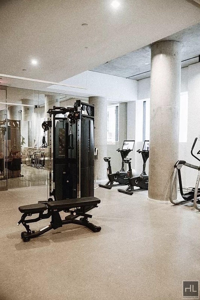 view of exercise room