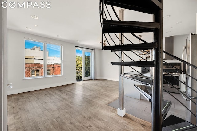 interior space featuring light hardwood / wood-style floors