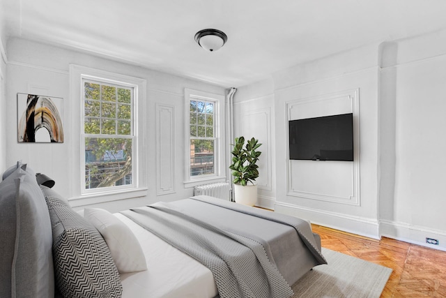 bedroom with baseboards