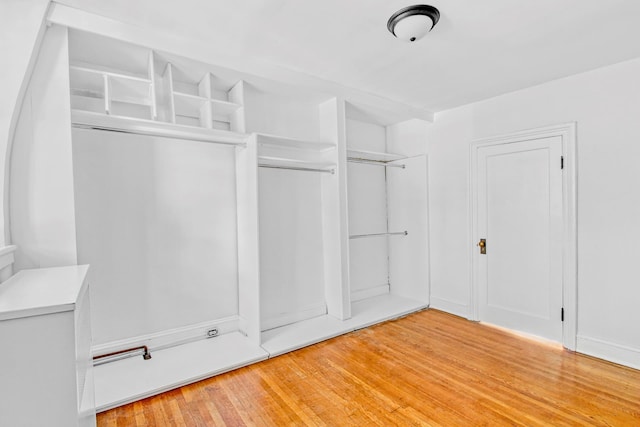 walk in closet featuring wood finished floors