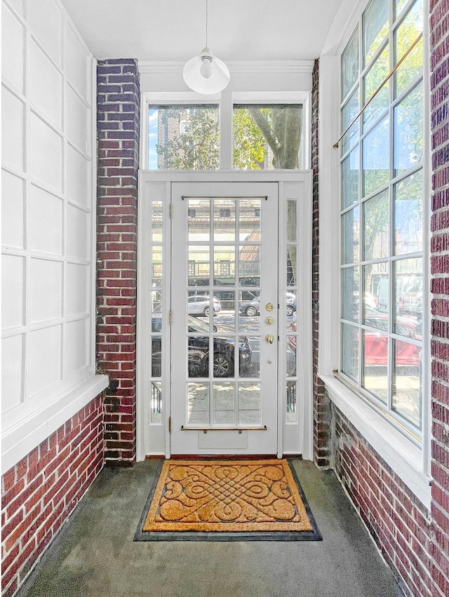 entrance to property with a garage