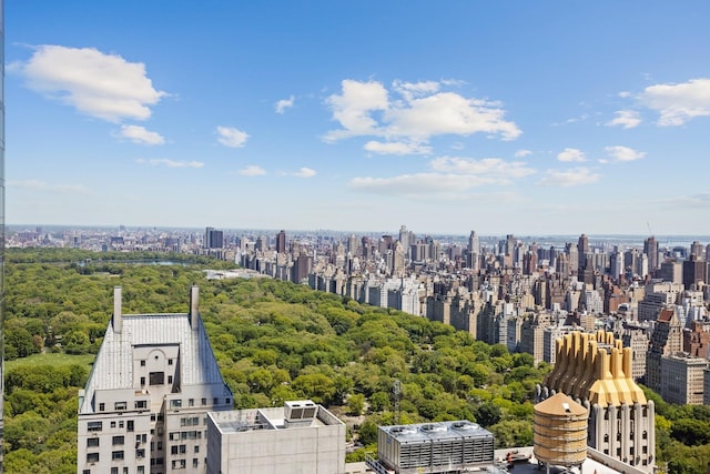 aerial view with a view of city