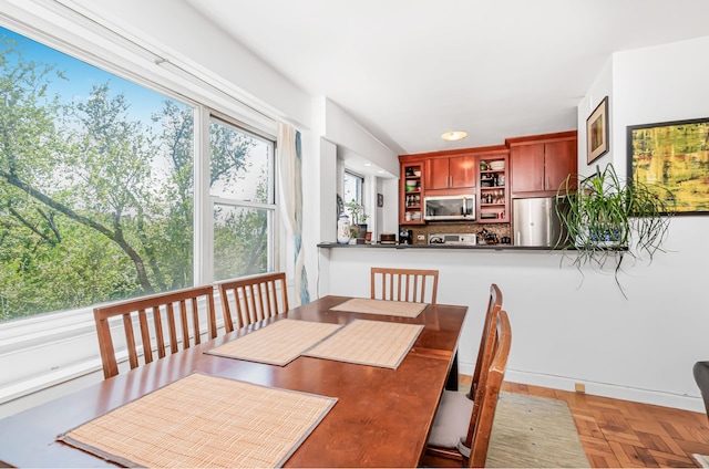 view of dining space