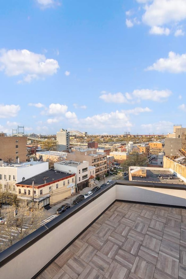 balcony with a view of city