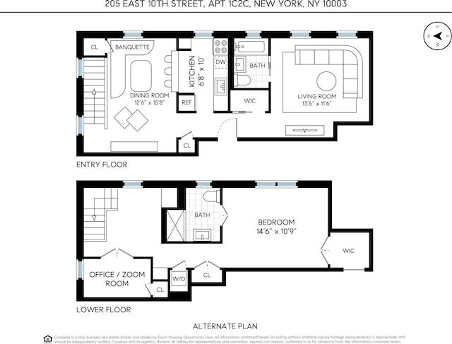 205 E 10th St Unit 1C/2C, New York City, NY 10003 - view of room layout