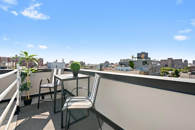 balcony with a city view