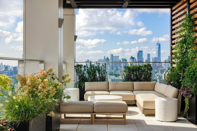 balcony featuring outdoor lounge area