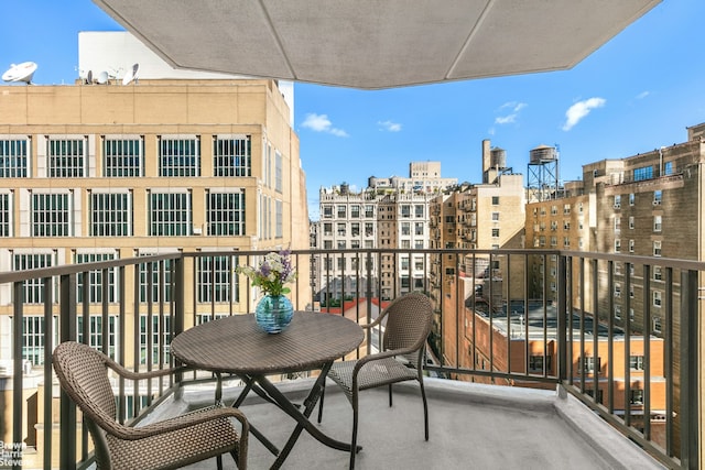 balcony with a view of city