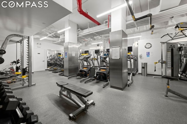 view of exercise room