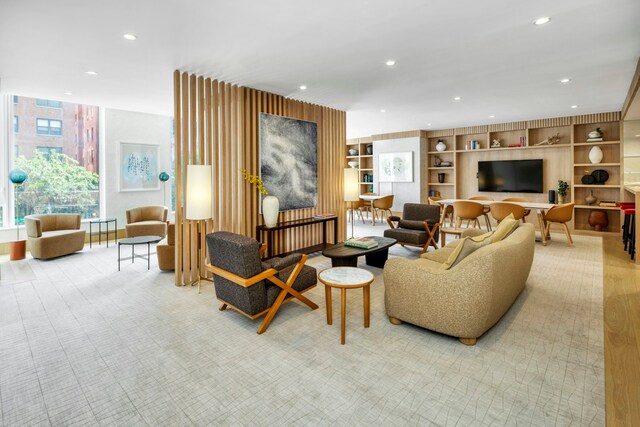 368 3rd Ave Unit 31A, New York City, NY 10016 - living room featuring recessed lighting and built in features