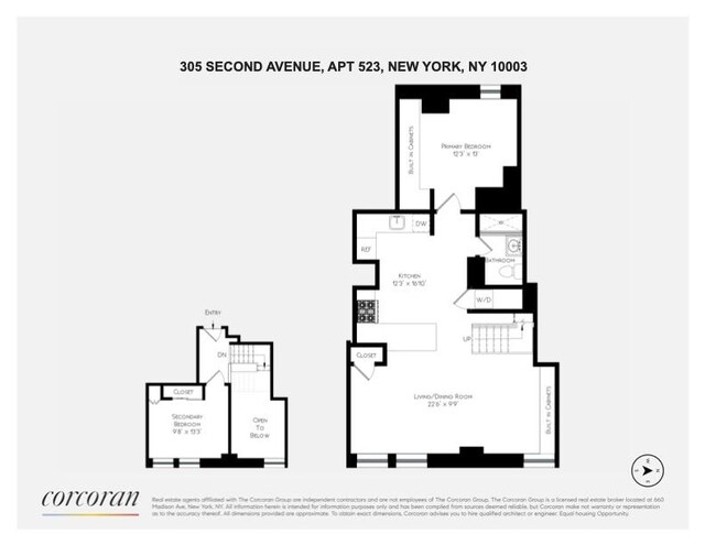 305 2nd Ave Unit 523, New York City NY, 10003, 2 bedrooms, 1 bath multi for sale