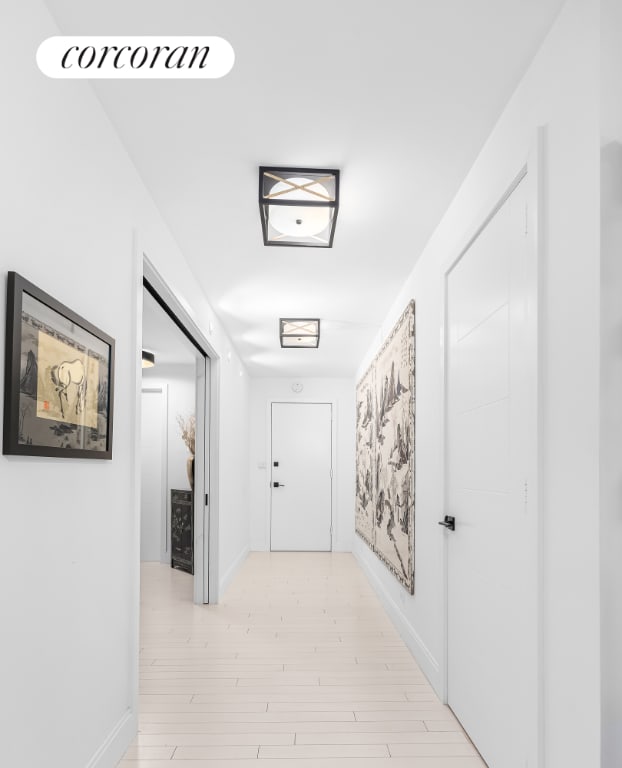 hallway featuring light hardwood / wood-style flooring