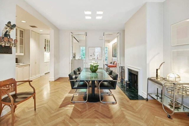 interior space with light wood-type flooring