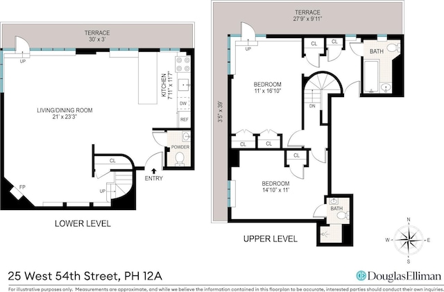 25 W 54th St Unit Ph12A, New York City, NY 10019 - view of room layout