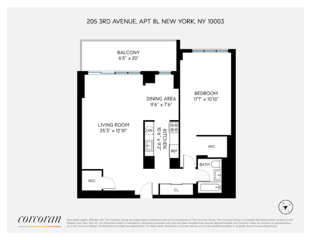 205 3rd Ave Unit 8L, New York City NY, 10003, 1 bedrooms, 1 bath condo for sale