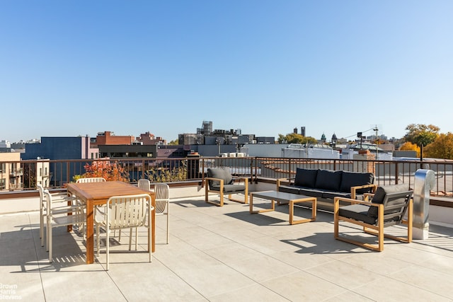 view of patio with an outdoor hangout area