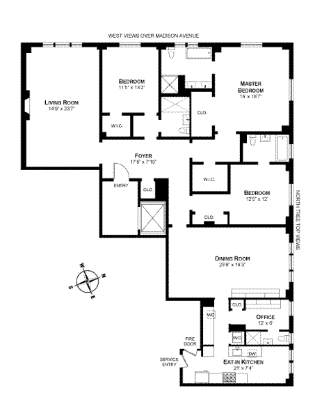 40 E 66th St Unit 4B, New York City, NY 10065 - room layout
