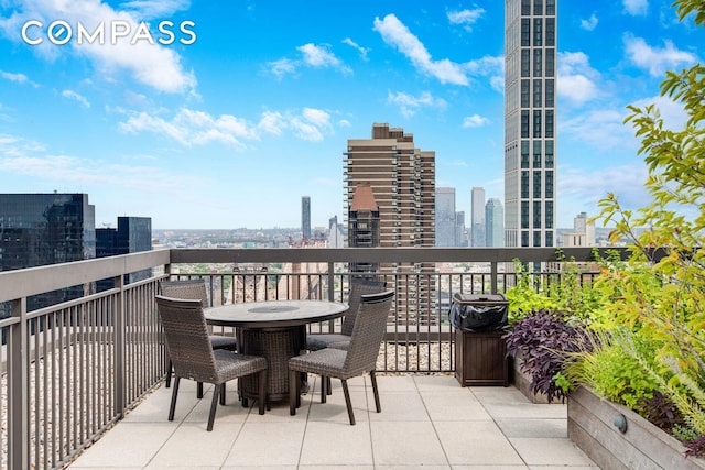 balcony with a view of city