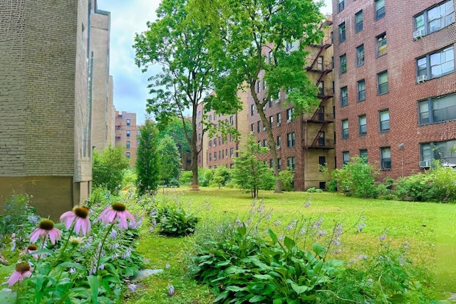 view of community featuring a yard