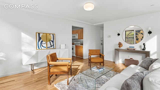 2792 Frederick Douglass Blvd Unit 2B, New York City, NY 10039 - living area featuring light wood-type flooring and baseboards