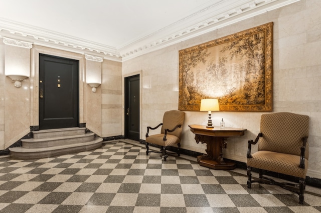 390 Riverside Dr Unit 5G, New York City, NY 10025 - lobby featuring crown molding