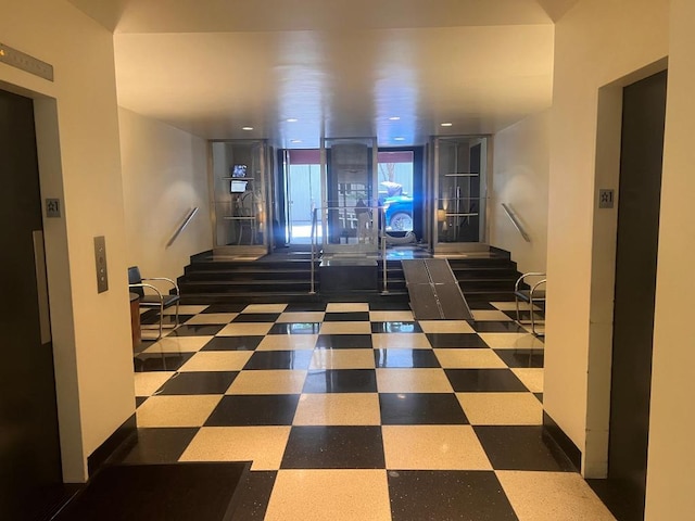 hall with elevator