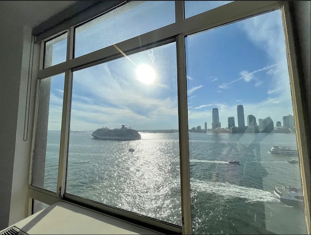 water view featuring city skyline
