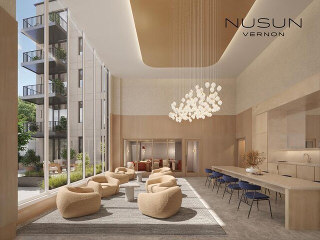 30-55 Vernon Blvd Unit 2G, New York City, NY 11102 - lobby with a high ceiling