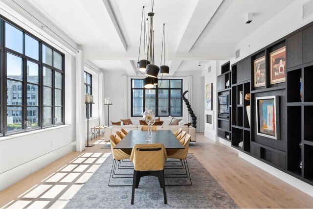 hall featuring light hardwood / wood-style flooring