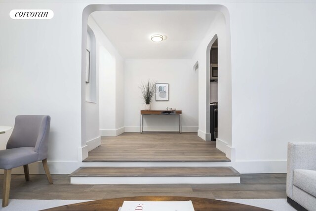 interior space featuring hardwood / wood-style flooring