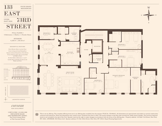 133 E 73rd Street Three, New York City, NY 10021 - view of home floor plan