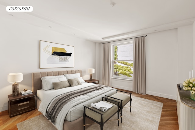 bedroom with visible vents and baseboards