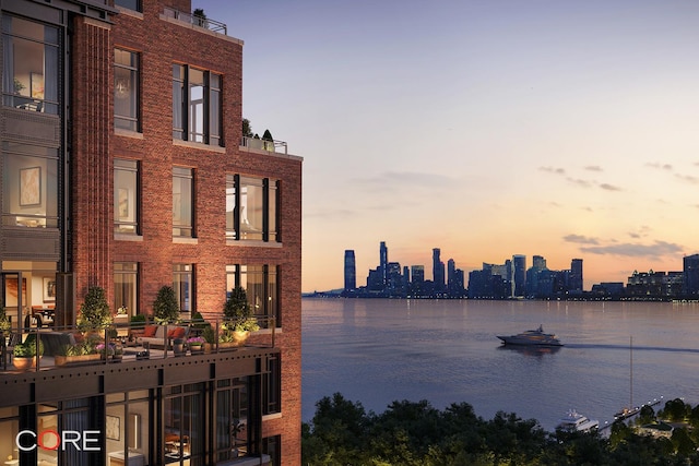 555 W 22nd St Unit Ph16Be, New York City, NY 10011 - water view featuring a view of skyline
