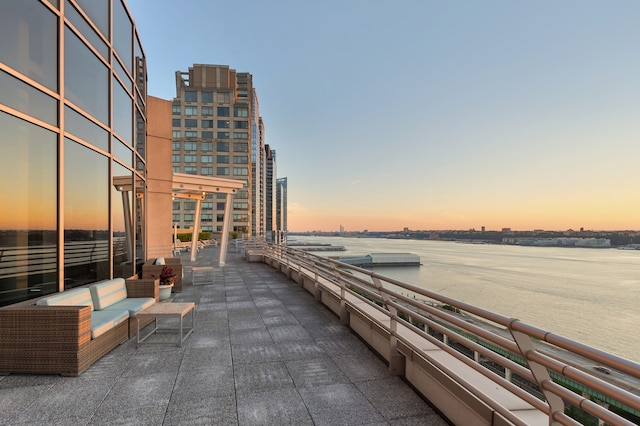 120 Riverside Blvd Unit 5-H, New York City, NY 10069 - view of patio with a water view