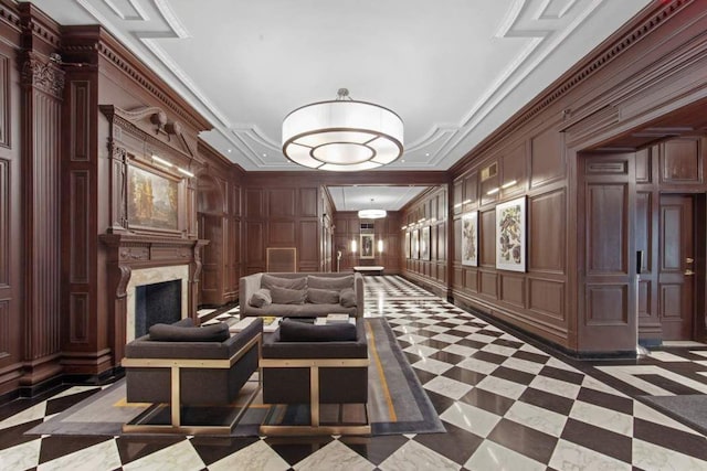 10 Park Ave Unit 5K, New York City, NY 10016 - lobby featuring a decorative wall and ornamental molding