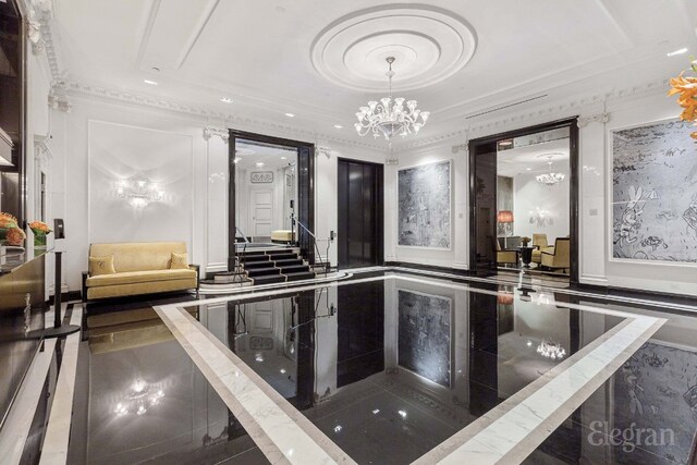 full bathroom featuring shower / bathtub combination, toilet, vanity, and tile walls