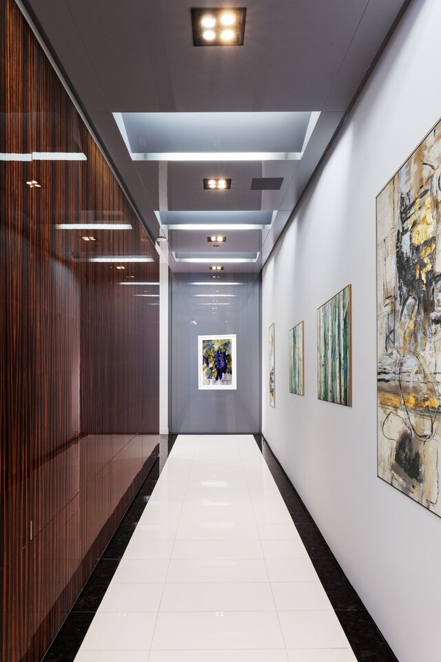 corridor with tile patterned floors