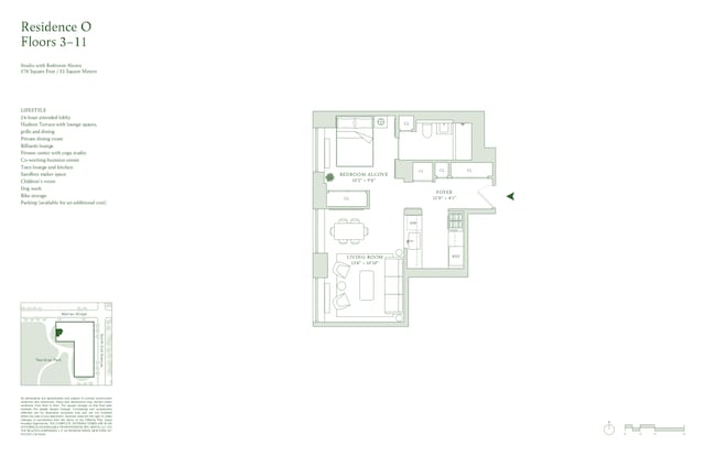 210 Warren St Unit 11O, New York City, NY 10282 - room layout