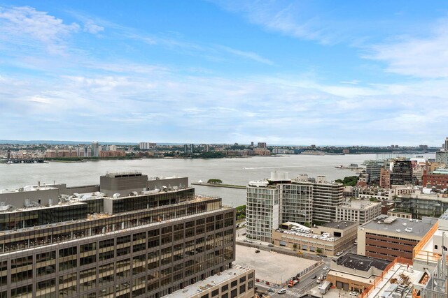 view of city with a water view