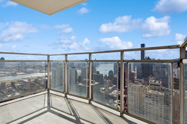 balcony featuring a view of city