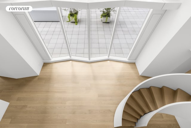 interior space with wood-type flooring