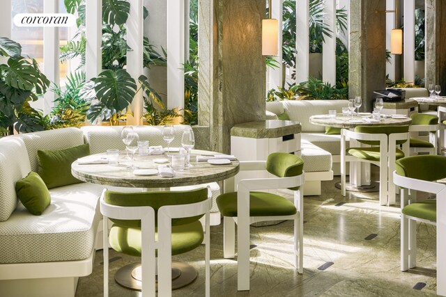 dining space with plenty of natural light